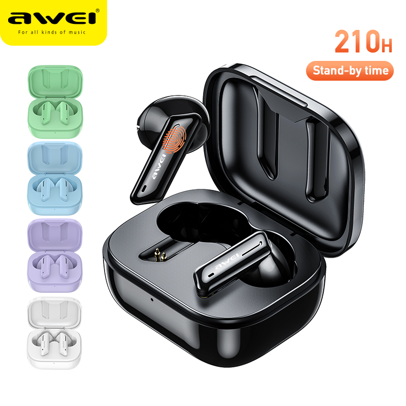 Awei T36 TWS Mini Tai nghe Bluetooth không dây với Tai nghe bluetooth chống nước Bluetooth V5.1 Low Delay Bass Sound Tai nghe chơi game cho tất cả điện thoại di động bluetooth