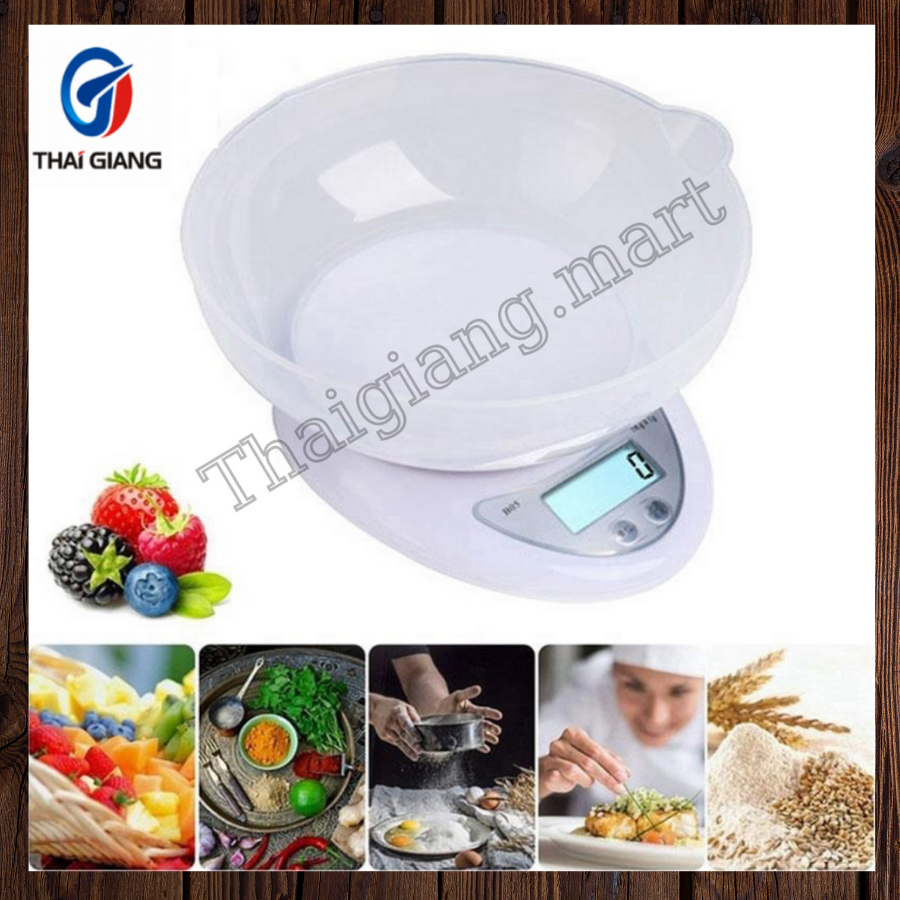 Cân điện tử B05 mini 5kg/ Cân tiểu li điện tử rau rủ, thực phẩm dùng trong nhà bếp