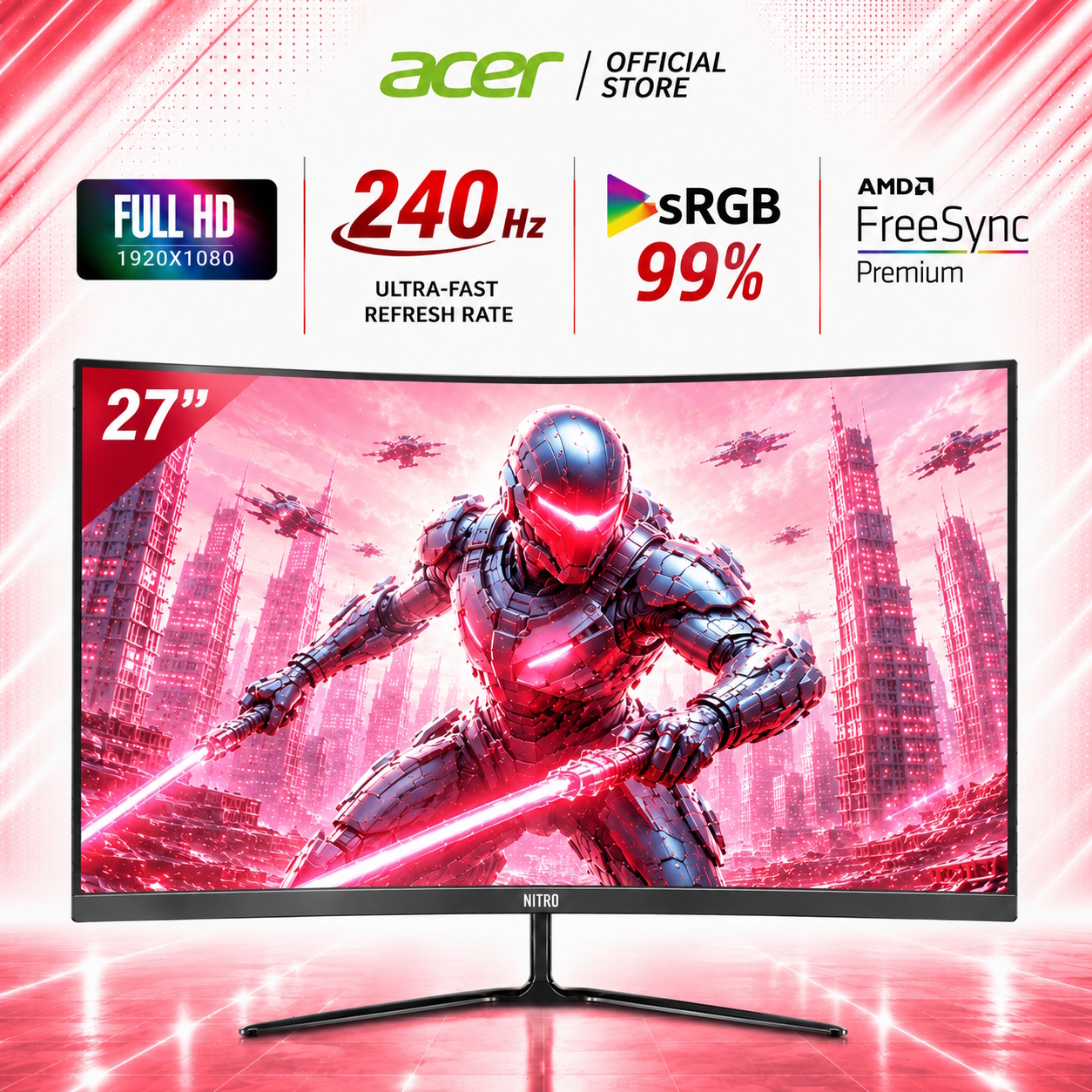 Acer KG251Q M3 24.5-Inch Full HD IPS Gaming Monitor with 180Hz