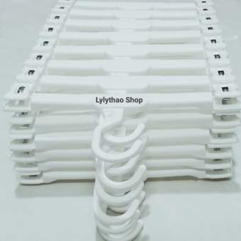 Móc kẹp nhựa trắng người lớn (Combo 10 cái)