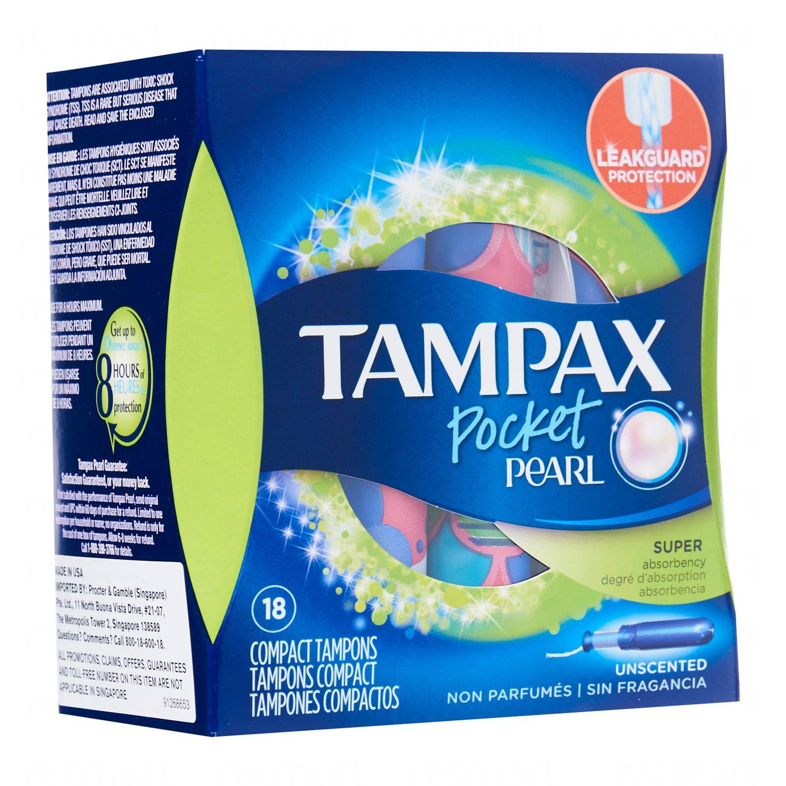 Tampax Pocket Pearl Regular Unscented Tampons Lazada Singapore