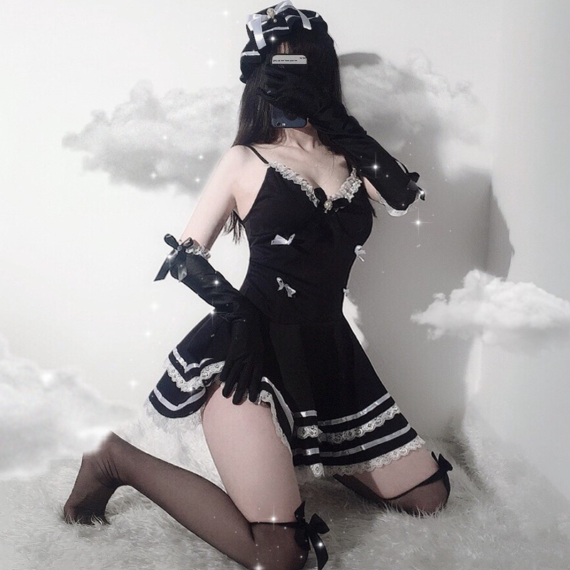 Jum báo sexy kèm găng tay có đuôi đồ ngủ Cosplay đầy đủ phụ kiện