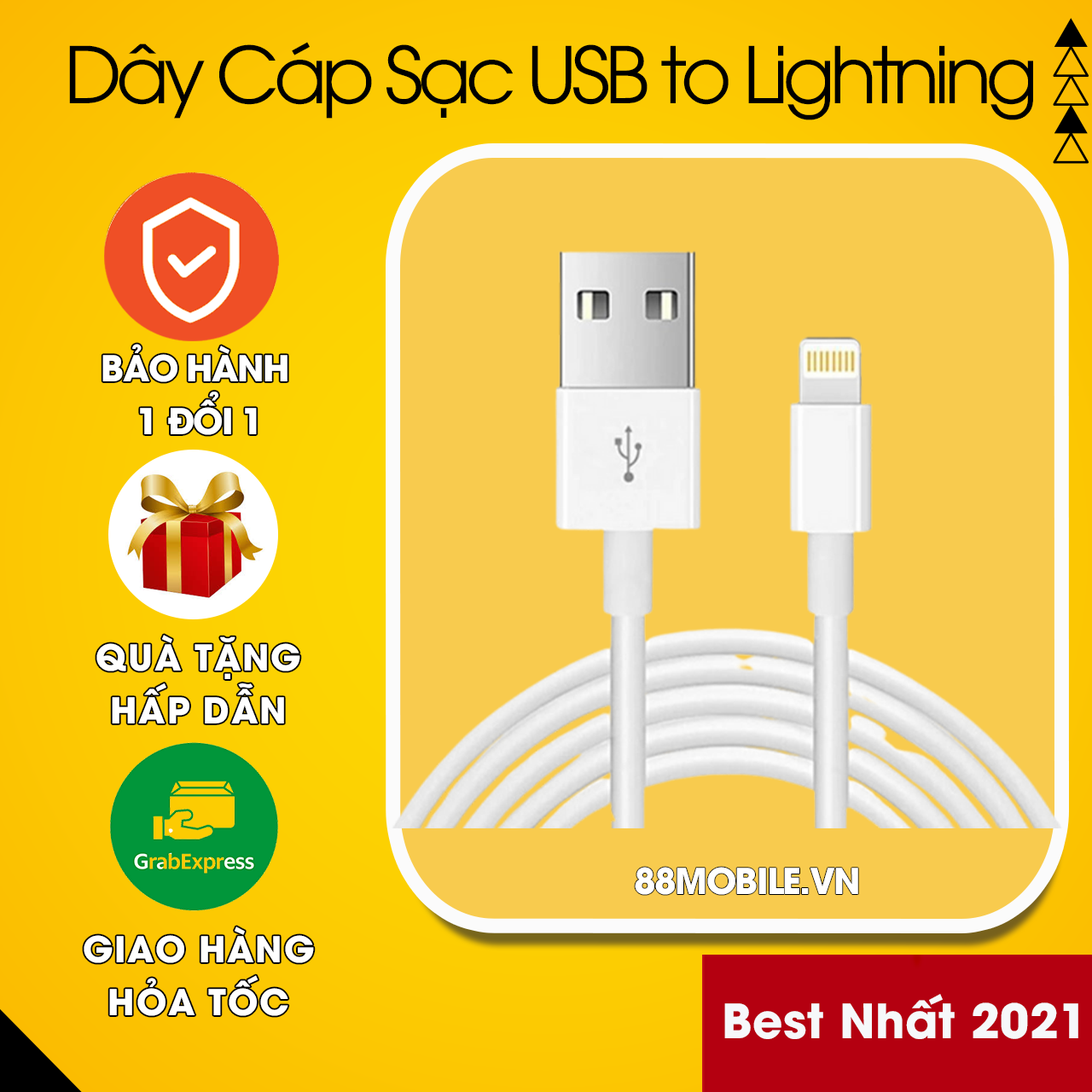 Dây sạc Táo cáp USB to Lightning Sạc Nhanh Truyền Tải Dữ Liệu