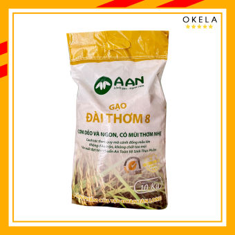 Gạo Đài Thơm 8, gạo ngon, gạo sạch, gạo trắng, gạo dẻo, gạo tám thơm 10kg