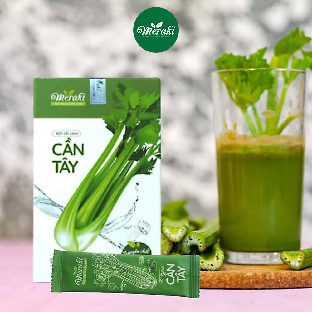 Bột cần tây sấy lạnh nguyên chất 56g uống liền Meraki