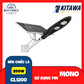 Đèn Đường Năng Lượng Mặt Trời Hình Chiếc Lá 200W CL1200 - Pin Mono