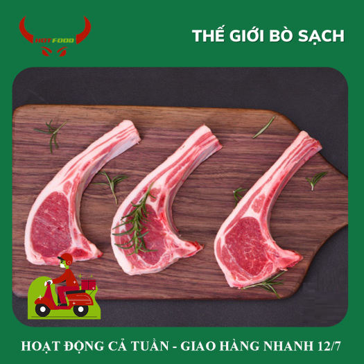 SƯỜN CỪU ÚC CUTOFF CẮT MIẾNG - 0.5KG - Giao Nhanh HCM