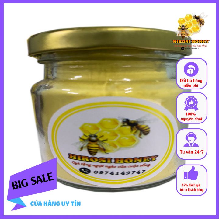 50G Tinh bột nghệ nguyên chất Đăk Lăk HIROSI HONEY - Hỗ trợ đau dạ dày, tiêu hóa, đắp mặt dưỡng da xóa mờ thâm nám tàn nhang hiệu quả
