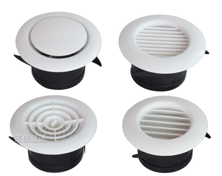 Phụ kiện cho máy hút mùi thông gió đường ống: Miệng gió trong nhà âm trần nhựa ABS D100 D150