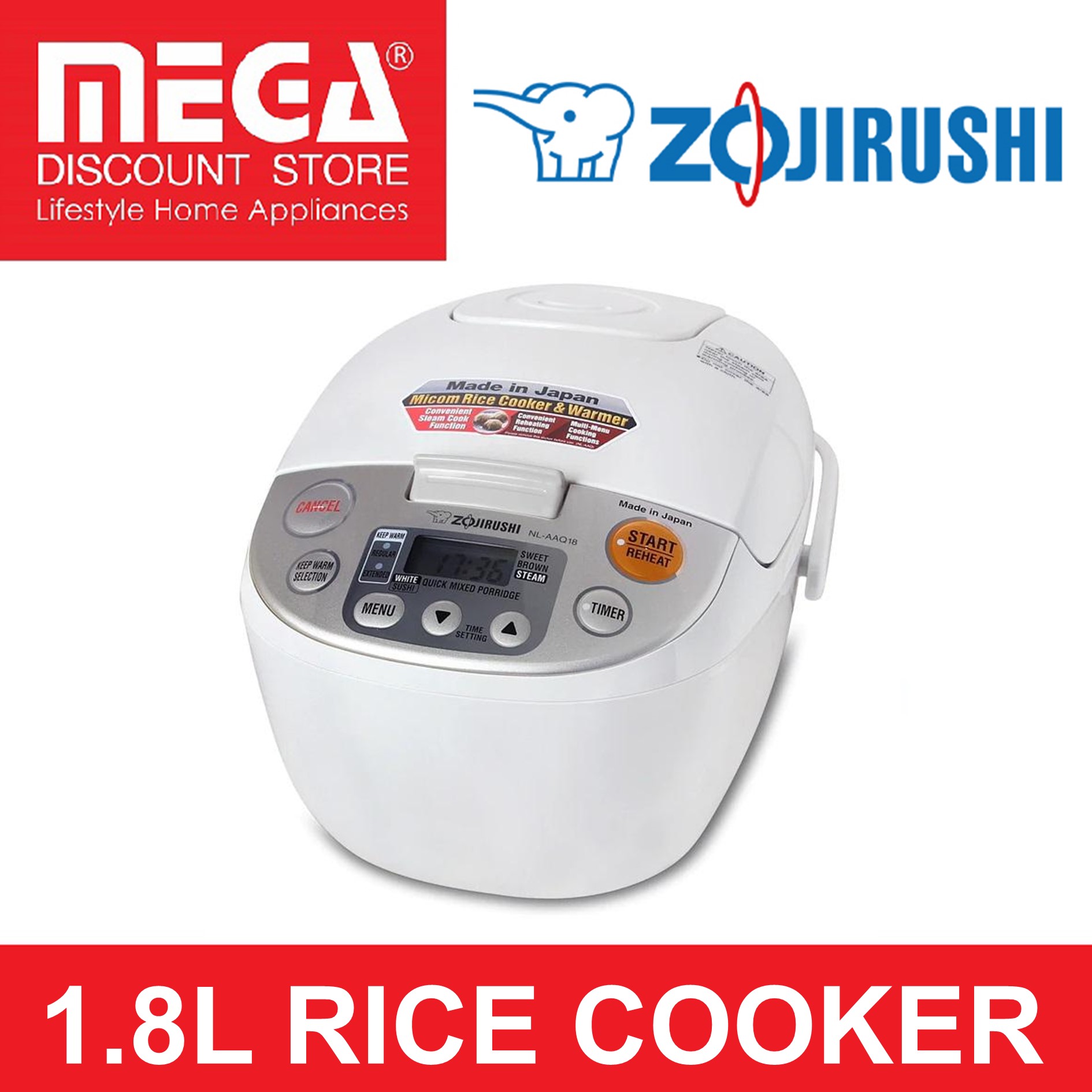 Hitachi RZ-PMA10Y Micom Rice Cooker (1.0L)