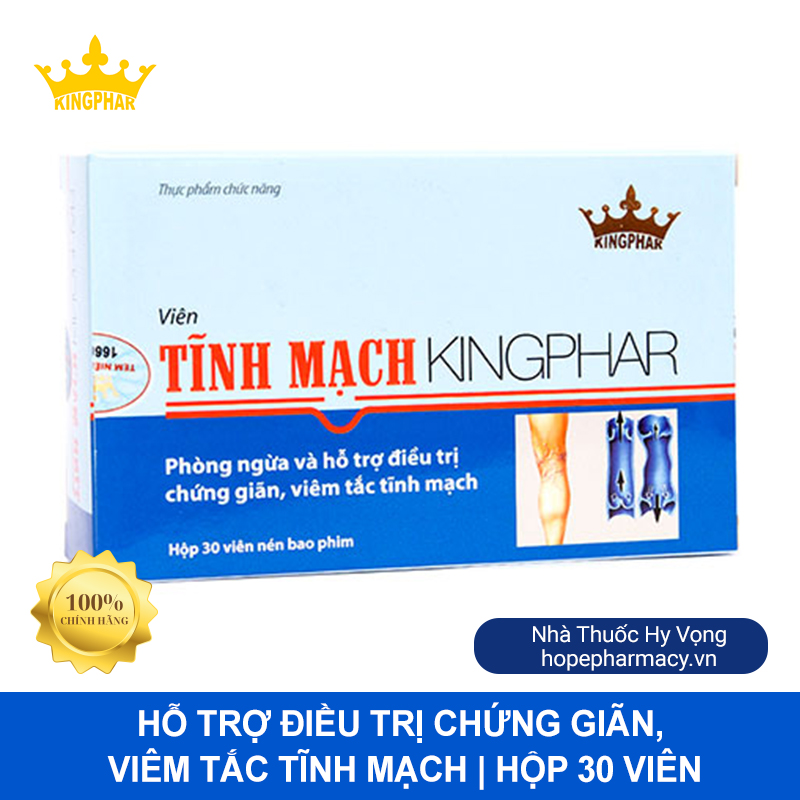 Viên tĩnh mạch Kingphar - Tăng độ bền tĩnh mạch chi giảm nguy cơ giảm giãn, tắc tĩnh mạch chi