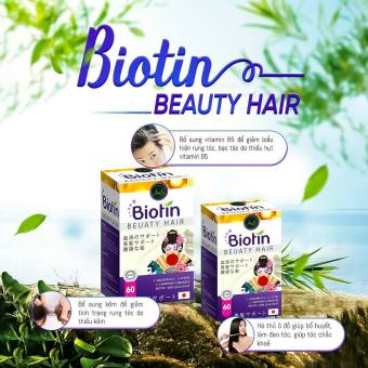 Viên Uống Hỗ Trợ Tóc Chắc Khỏe, Giảm Tóc Gãy Rụng, Tóc Bạc Sớm Kích Thích Mọc Tóc Nhanh Biotin Beauty Hair