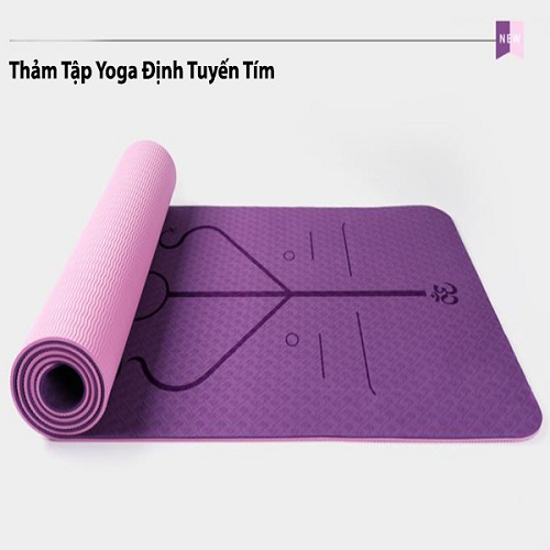 ( CHẤT LIỆU PU ) Thảm Tập Yoga Định Tuyến BICKY Cao Su Tự Nhiên PU Bám Siêu Dính, Chống Trơn Trượt Cao Cấp - Hàng Chính Hãng