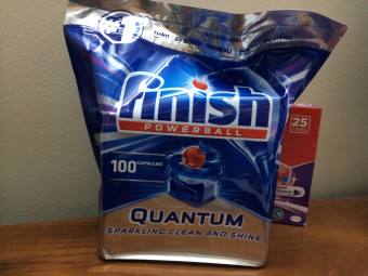 Viên rửa bát Finish Quantum cao cấp 100 viên + Tặng que thử nước cứng