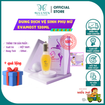 Dung dịch vệ sinh phụ nữ Evamost 120ml HA06 vệ sinh nhẹ nhàng ngăn ngừa viêm nhiễm, hương thơm ngọt ngào - HÀ UYÊN