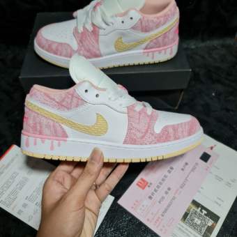 Giày Jordan 1 White Pink Low Trắng Hồng Cổ Thấp Cao Cấp