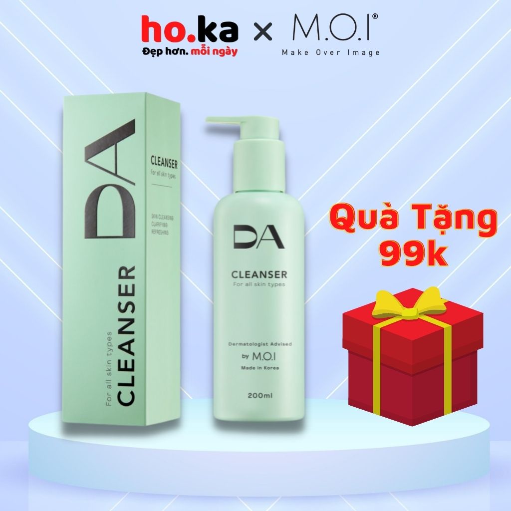Sữa rửa mặt dịu nhẹ hoka sữa rửa mặt da by moi 2 in 1 dưỡng ẩm làm sáng da 200ml