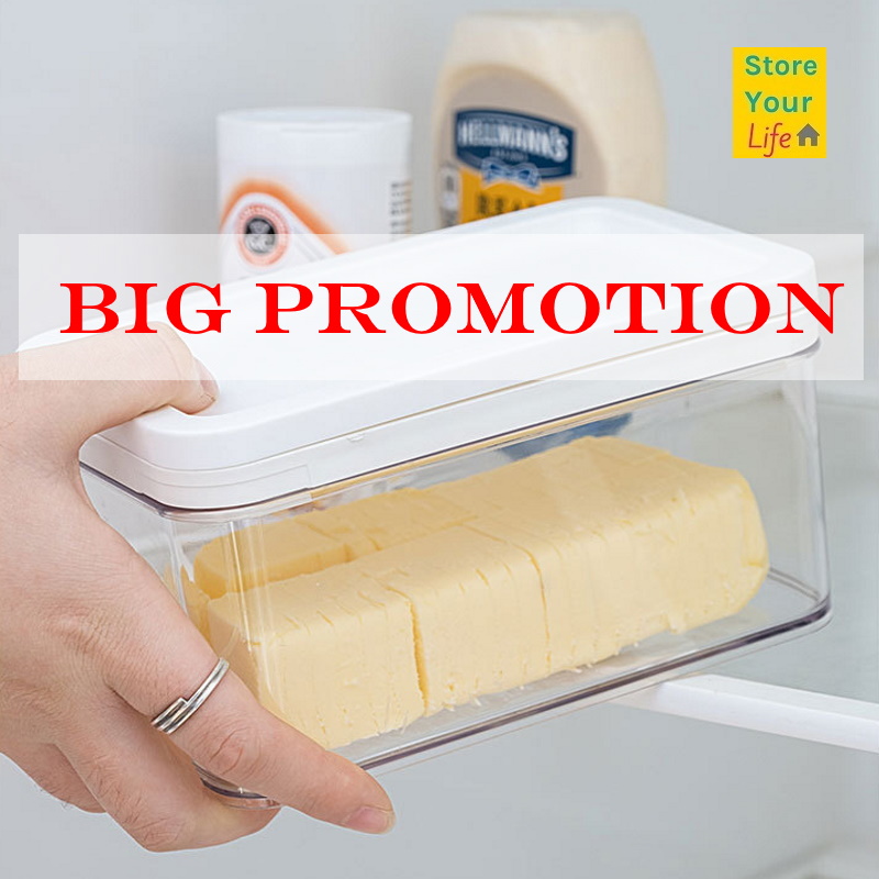 1PCS Butter Cheese Storage Box Portable Refrigerator Fruit Vegetable  Fresh-keeping Organizer Box Transparent Cheese Container - AliExpress