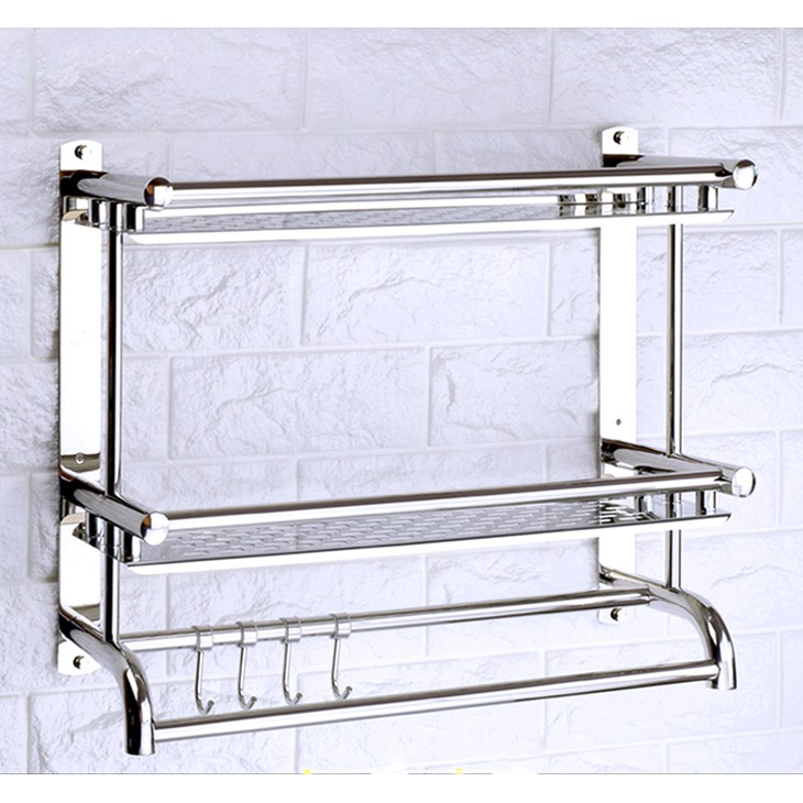 Kệ nhà tắm treo tường 40cm/ 60 cm , Giá để đồ nhà tắm , Kệ để đồ phòng tắm