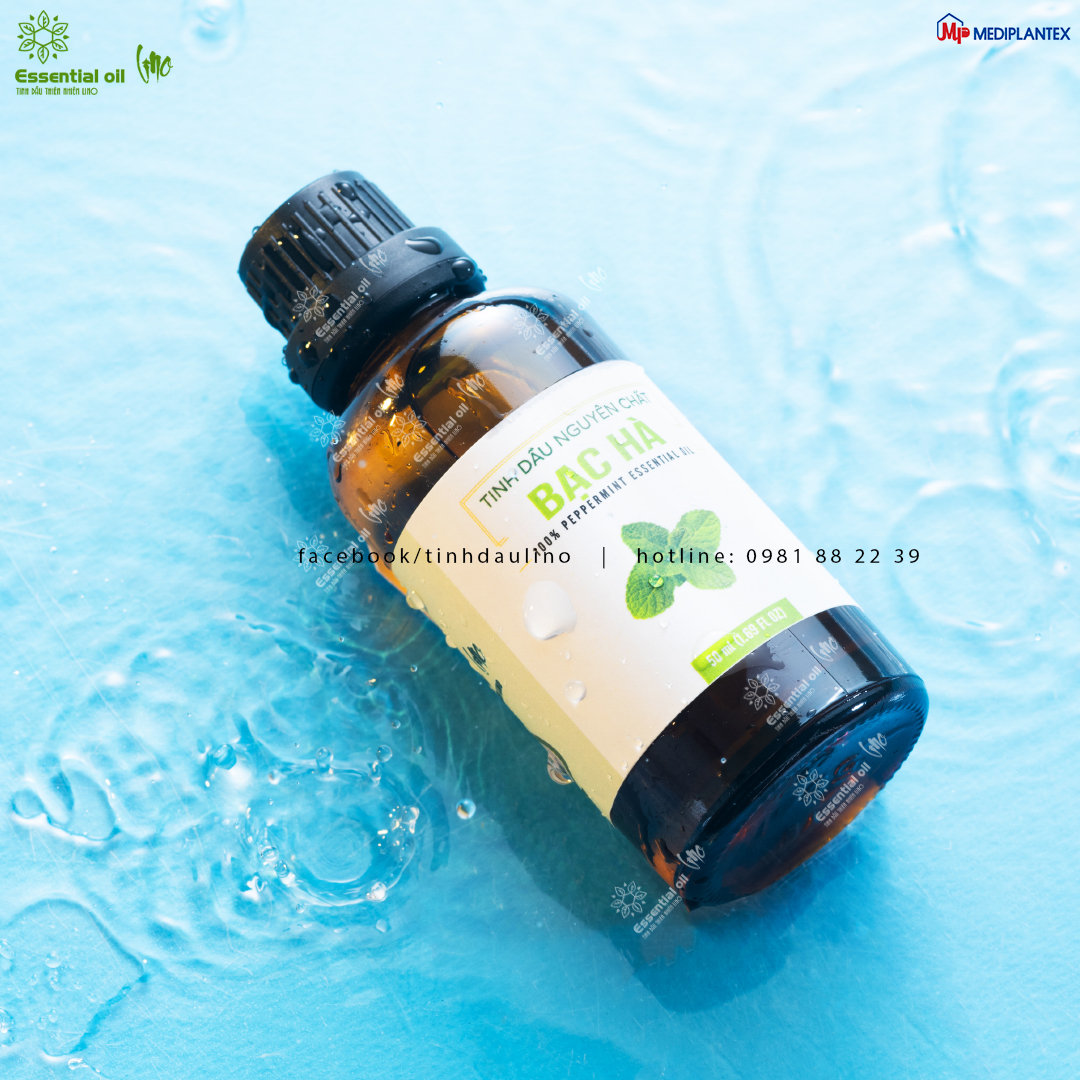 Tinh dầu bạc hà nguyên chất LINO 50ml, tinh dầu thơm phòng từ thiên nhiên giúp đuổi muỗi, đuổi chuột, khử mùi