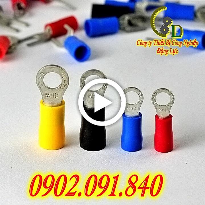 Đầu cos dây điện tròn bọc nhựa RV 2-3 100 cái, đầu cốt bấm dây điện 1.5mm 2.5mm, cosse đồng đấu bình ắc quy, đầu nối điện loại Wire Cable To Board Connectors