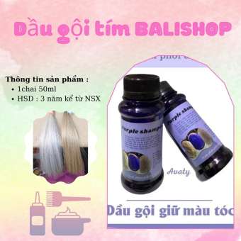 DẦU GỘI TÍM ELGON - DẦU GỘI KHỬ VÀNG Dành Cho Tóc Tẩy Không Bị Ngả Vàng 50ml
