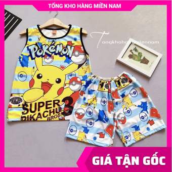 Đồ bộ mặc nhà ÁO BA LỖ - QUẦN ĐÙI cho bé trai bé gái phom từ 12kg đến 47kg chất thun mềm mịn mát in hoạt hình bò sữa con cọp pikachu doremon kitty 💥 Đồ bộ gia đình 💥 Đồ bộ nhóm tập thể DBRBSN FULL SIZE