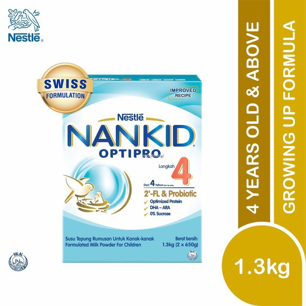 Nestle NANKID OPTIPRO Stage Step 4 (2x650g) 1.2kg Exp 10/2026