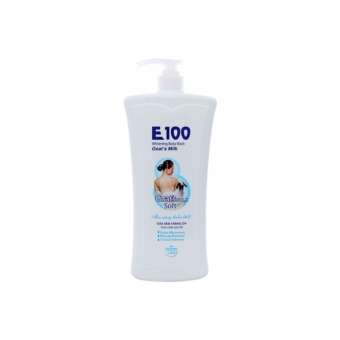 Sữa tắm trắng da E100 Tinh chất sữa dê chai 1,2lít trắng