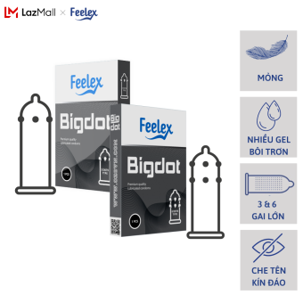 Bao cao su  Feelex Bigdot Gai  lớn , chất liệu cao cấp, an toàn dễ sử dụng hộp 1 bcs