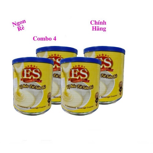 Combo of 4 Creamer Es Sweetened Condensed Milk 1kg Malaysia (Green Cap)