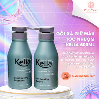 Dầu gội giữ màu tóc nhuộm Kella 500ml, giữ màu tóc nhuộm bền màu, lâu phai  - Pretty Valley Store