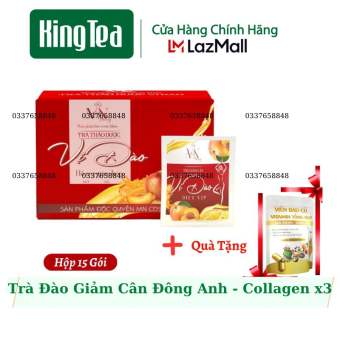 Trà Đào Giảm Cân Đông Anh - Trà Đào Collagen X3 Giảm Ngay 3-7kg/ Liệu Trình