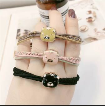 Dây buộc tóc nữ thời trang/Dây buộc tóc nữ cao cấp phong cách Hàn Quốc hình heo xinh , dễ thương hot trend mới nhất 2021