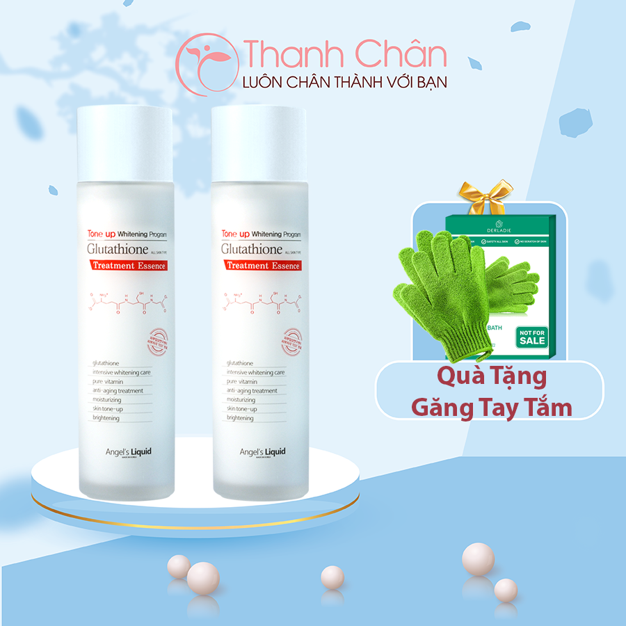 Tinh chất dưỡng trắng Angels liquid tone up whitening program glutathione treatment essence