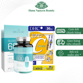 Viên Uống Trắng Da Glutathione 600 trắng da toàn thân, ngừa nám tàn nhang Dr .Lacir - hộp 30v - Trà túi lọc
