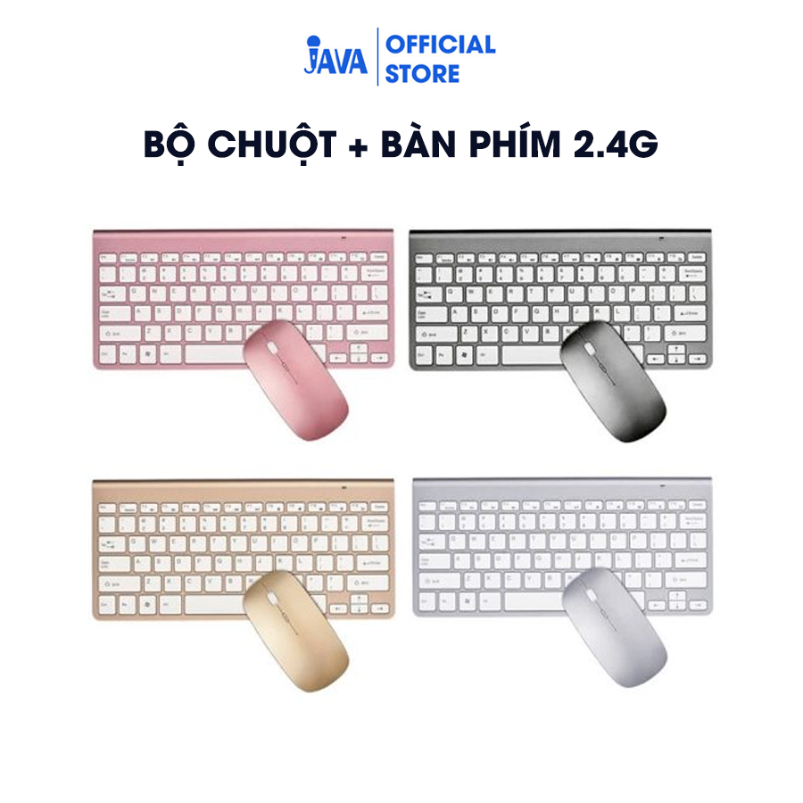 Bàn Phím và Chuột Không Dây Chống Thấm Nước 2.4G dùng cho laptop máy tính pc