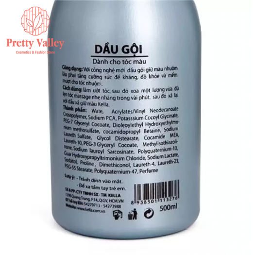 Dầu xả giữ màu tóc nhuộm Kella 500ml, giữ màu tóc nhuộm bền màu, lâu phai - Pretty Valley Store