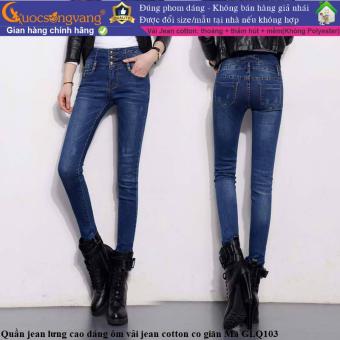 Quần jean nữ lưng cao quần nữ skinny 3 nút GLQ103 Cuocsongvang