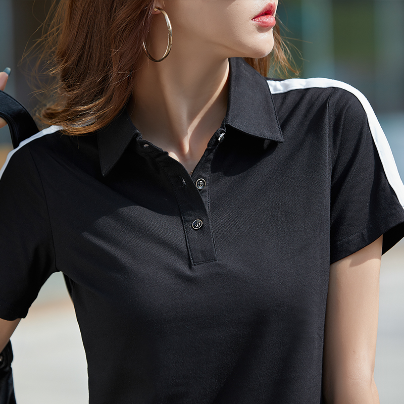black polo tshirt for women