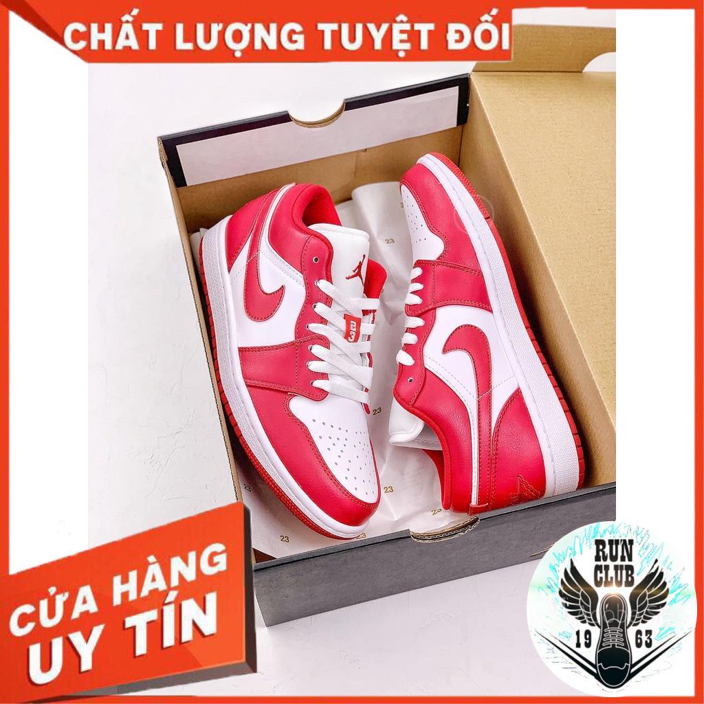 [Hỗ trợ đổi size] giầy thể thao jordan 1 low trắng đỏ thời trang nam nữ