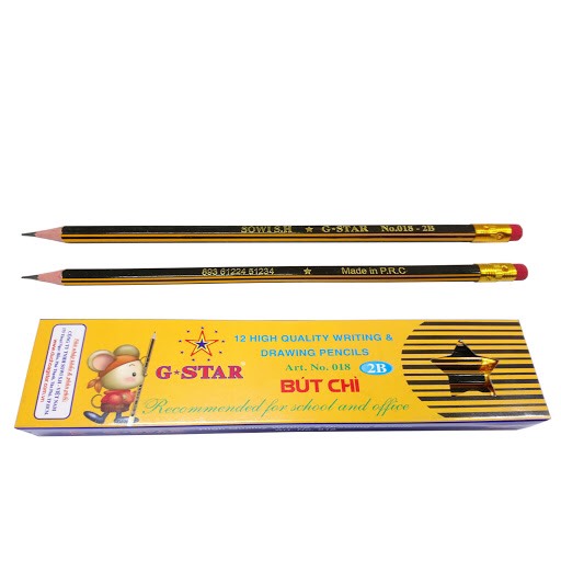 Hộp 12 cây viết chì gỗ 2b g-star 018