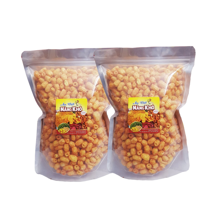 1Kg Nui Chiên Giòn Cay Vị Bơ Tỏi Yotafood Đồ ăn vặt tuổi thơ