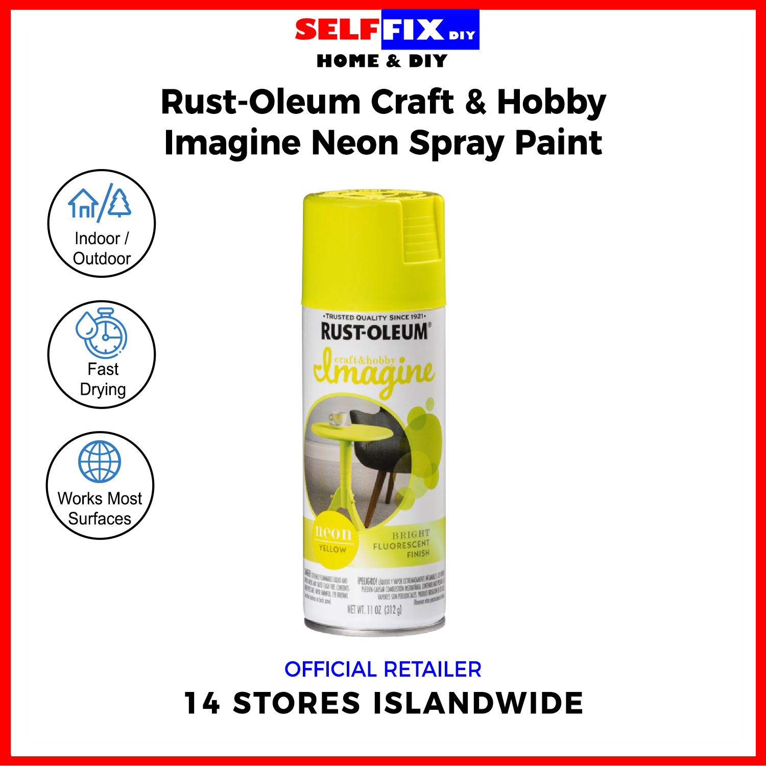 Rust-Oleum 286477 Specialty Spray Paint 6 Oz, Gold Mirror