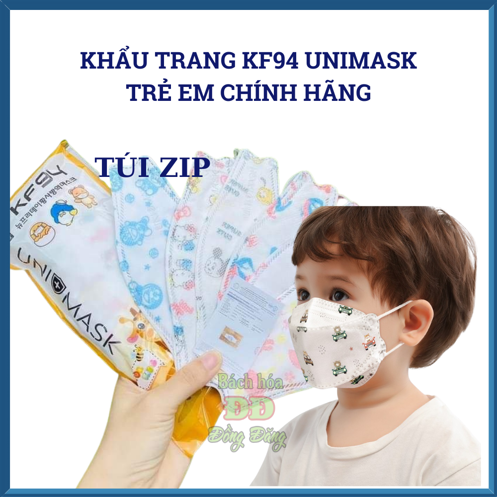 Combo khẩu trang kf94 uni mask trẻ em - 10 cái/túi