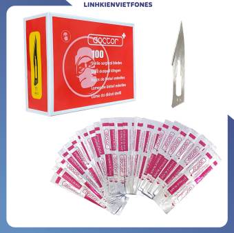 Hộp 100 lưỡi dao tiểu phẫu DOCTOR số 11, dao mổ y tế, dao lấy mụn doctor