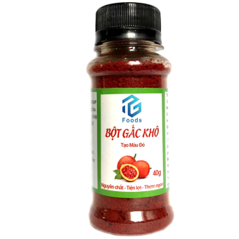 Bột Gấc Khô Nguyên Chất Tgfoods Hũ 40g Dùng Nấu Xôi, Làm Bánh Tạo Màu Đẹp