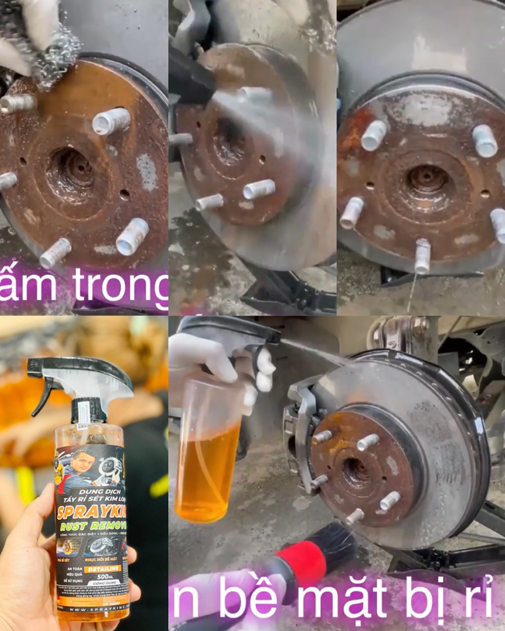 Dung dịch tẩy rỉ sét kim loại - sprayking rust remover 500ml