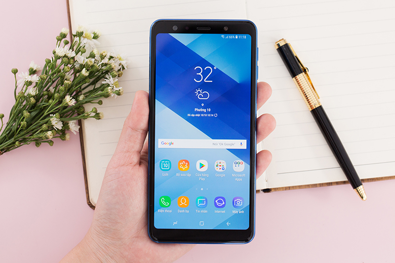 Điện thoại samsung galaxy a7 2018 2sim ram 4g bộ nhớ 64g chính hãng - camera sắc nét