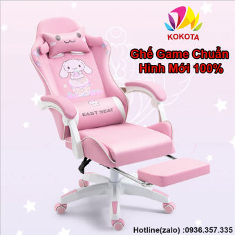 Ghế Gaming, Ghế Chơi Game Cao Cấp Có Gác Chân Ngả Lưng⚡ Ghế Streamer, Ghế Game Thủ Chất Liệu Da Pu Cực Bền New 100%